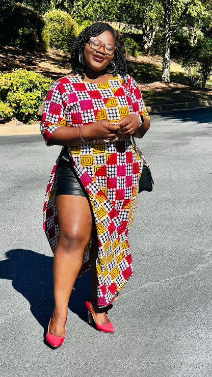 Women's African Style Long Pencil Dress | DelightfulCouture