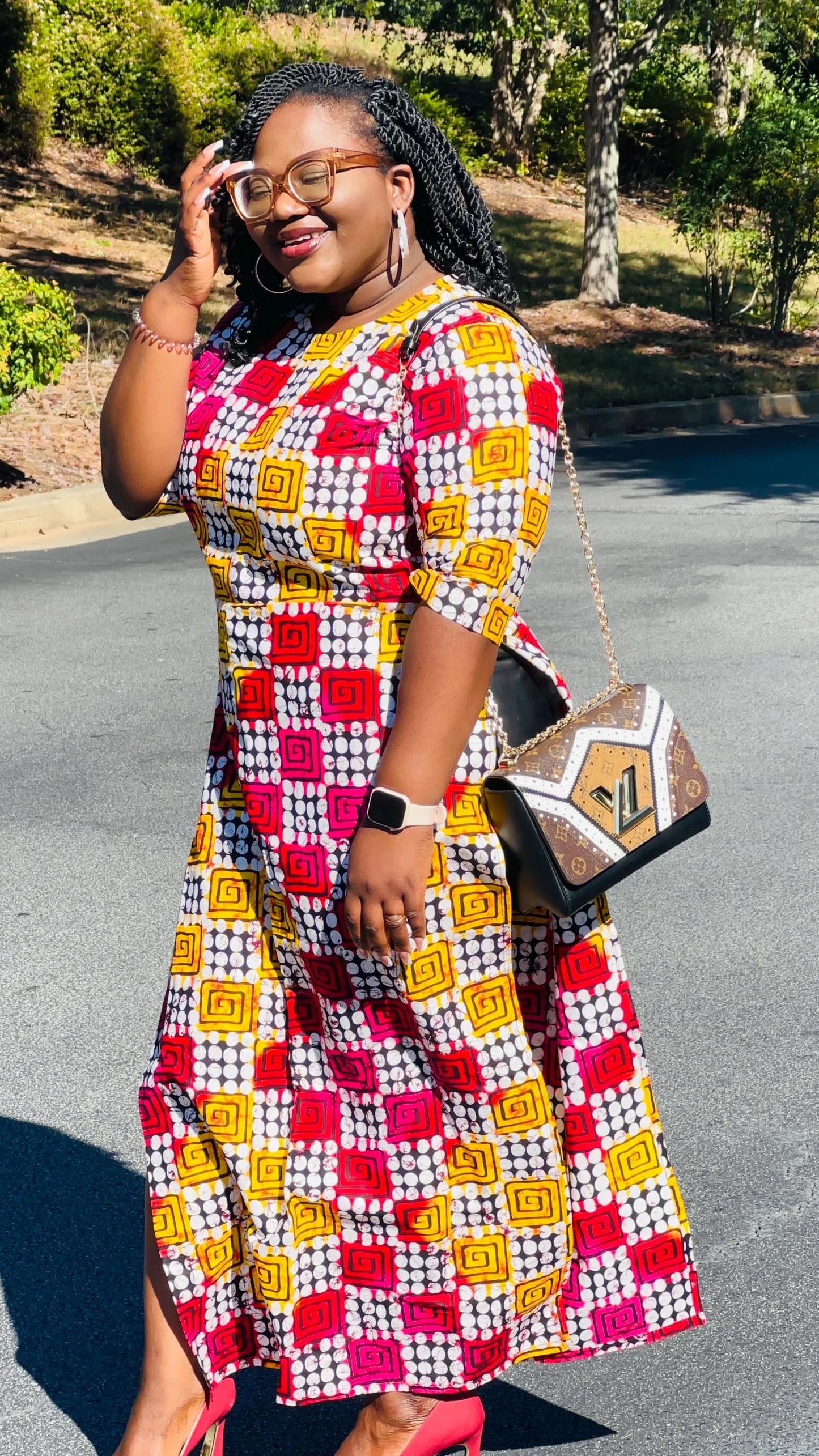 Women's African Style Long Pencil Dress | DelightfulCouture