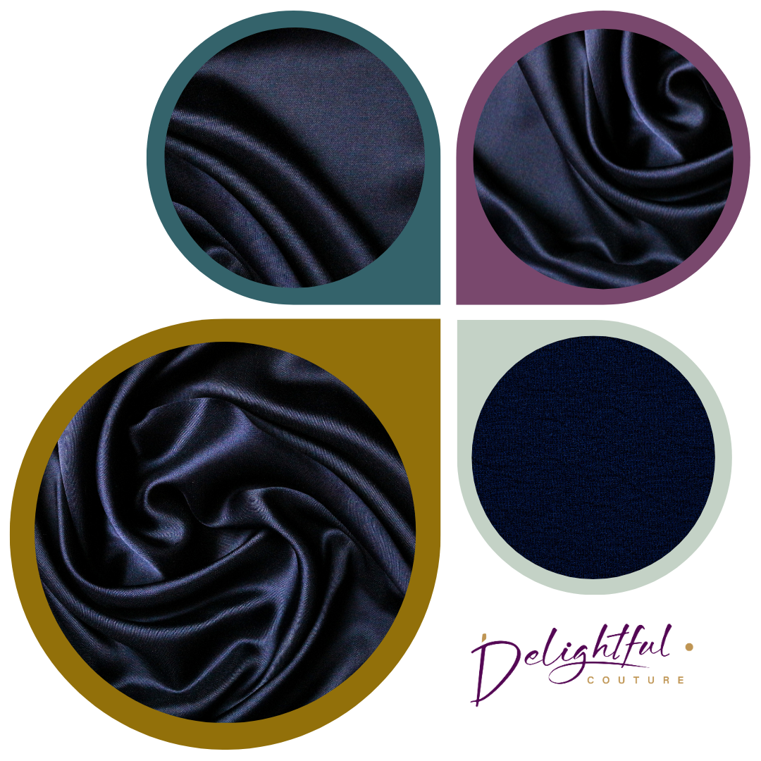 Navy Blue Satin